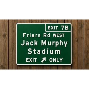 Jack Murphy Stadium Exit Road Sign San Diego California Baseball Chargers Padres